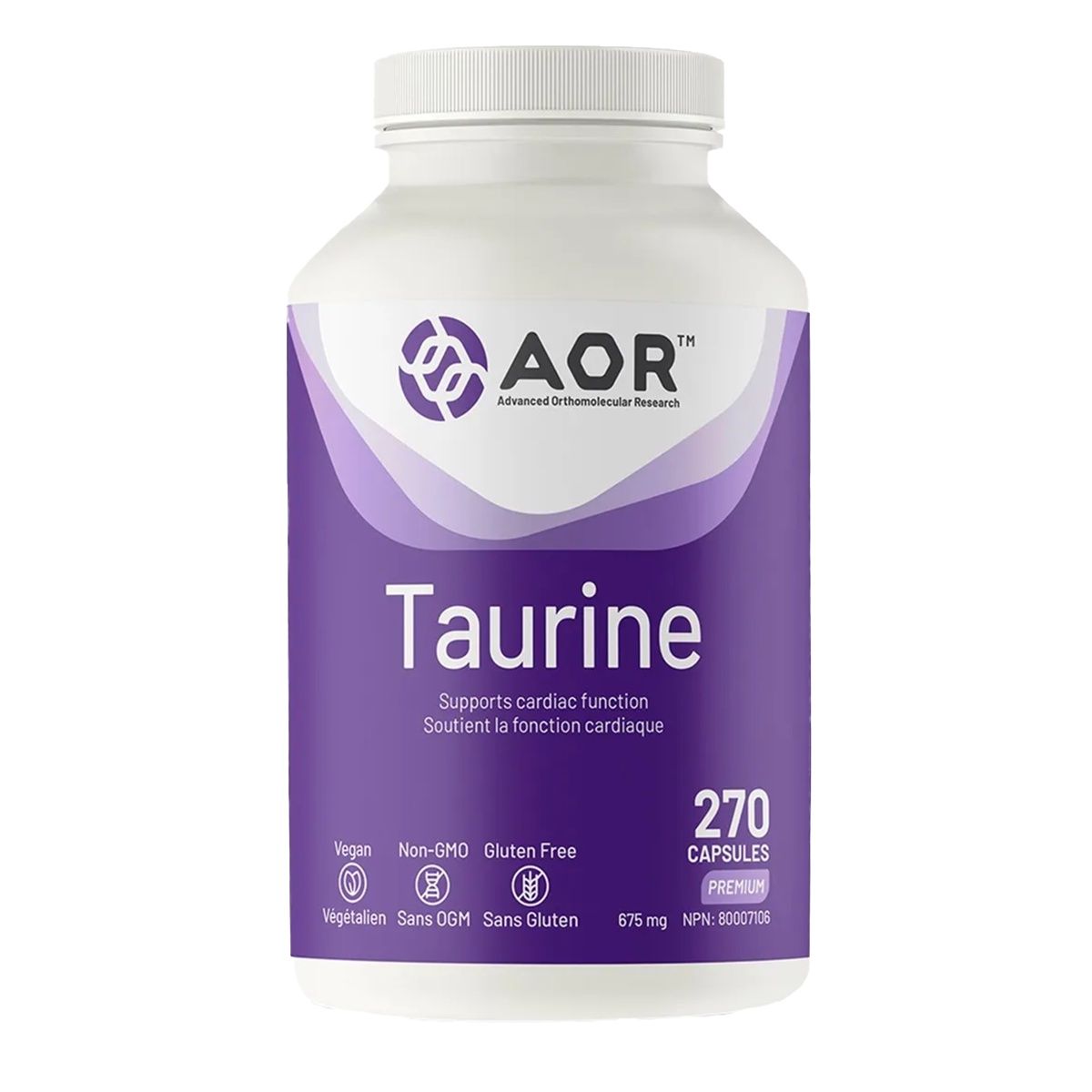 AOR Taurine 675mg 270 Capsules