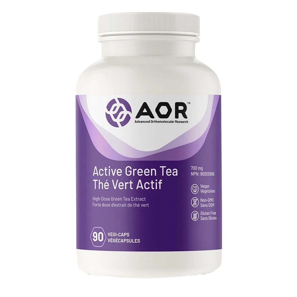 AOR Active Green Tea 700mg, 90 Vegetarian Caps