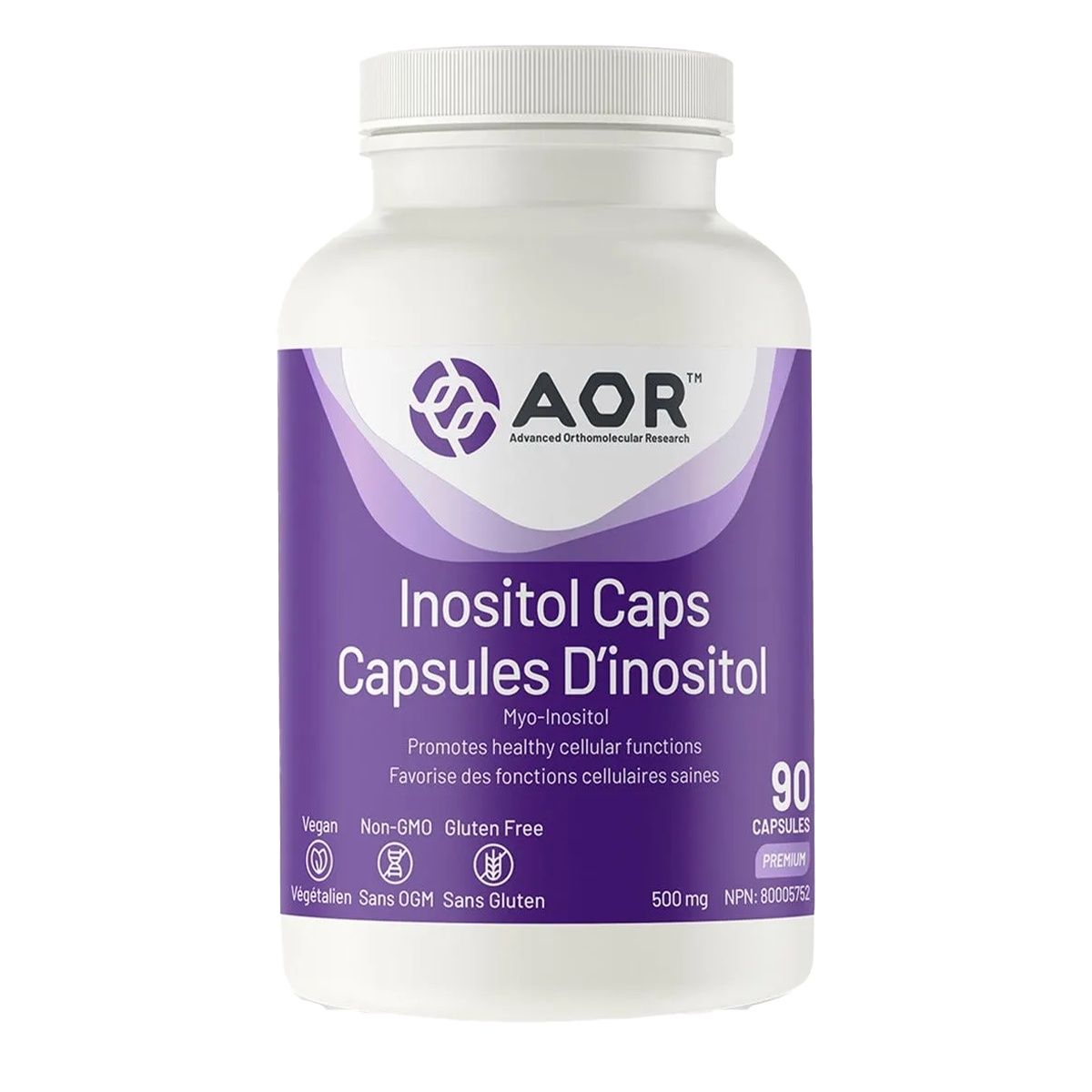 AOR Inositol 500mg 90 Capsules