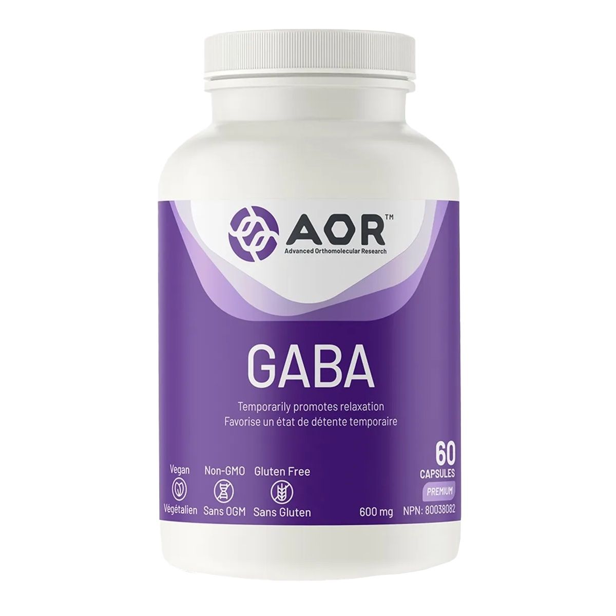 AOR GABA 600mg 60 Capsules