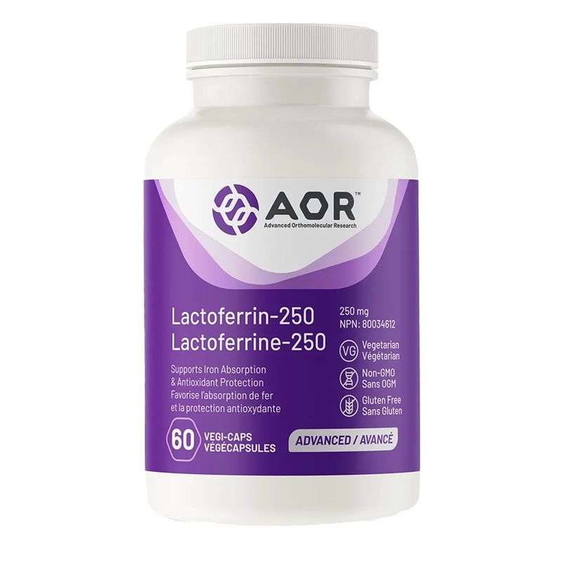 AOR Lactoferrin-250 250mg 60 Vegetarian Capsules