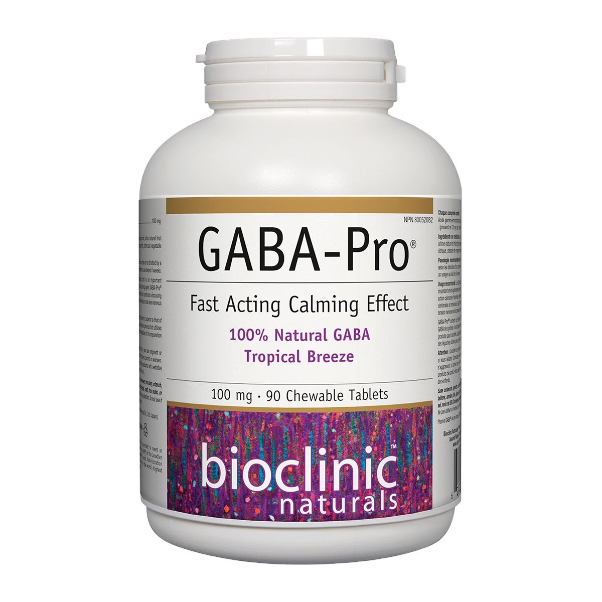 Bioclinic GABA-Pro 100mg Tropical Breeze 90 Chewable Tablets