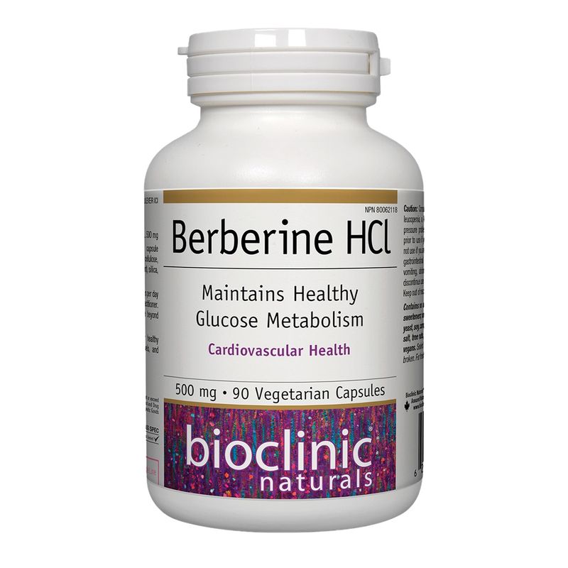 Bioclinic Berberine HCl 500mg 90 Vegetarian Capsules