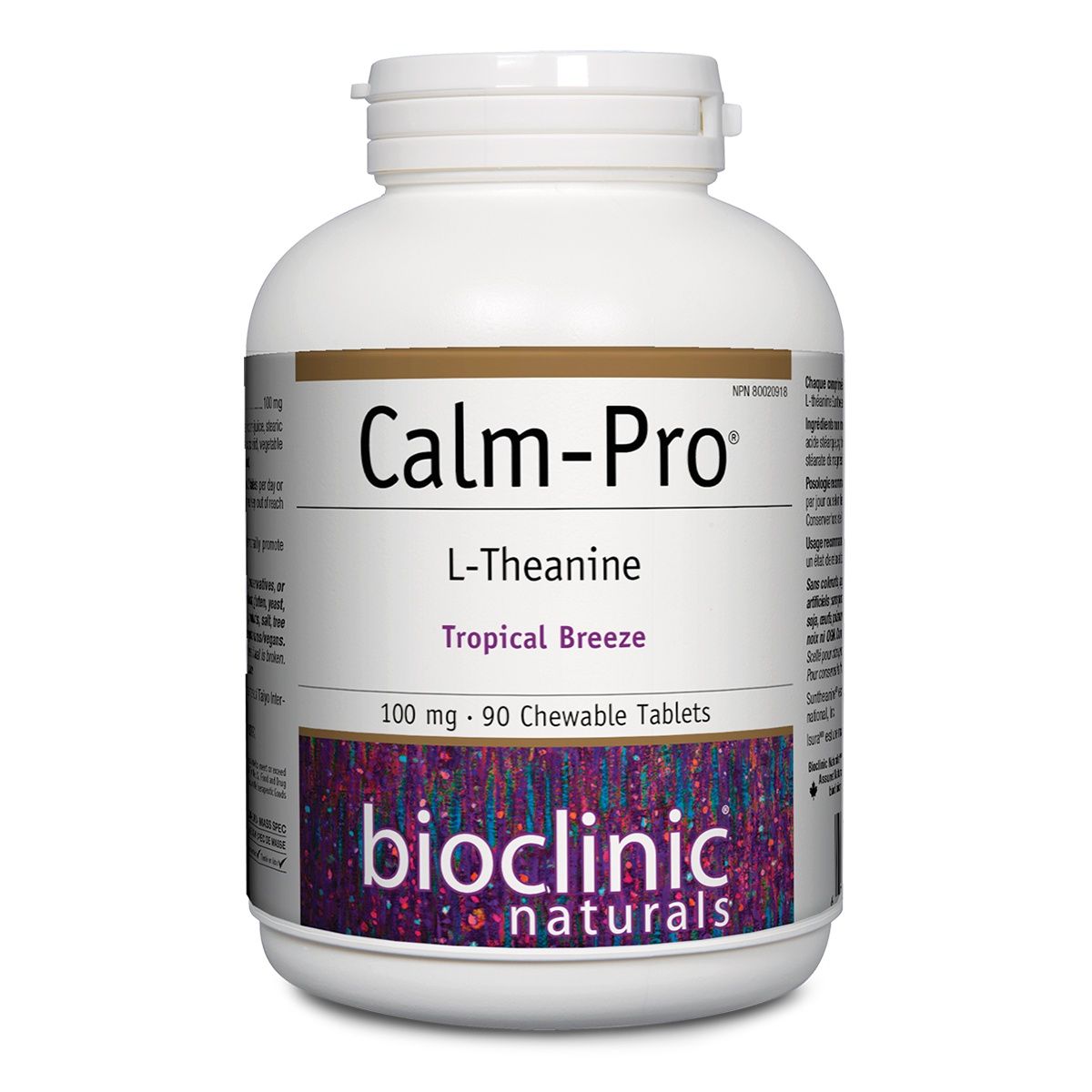 Bioclinic Calm-Pro 100mg Tropical Breeze 90 Chewable Tablets