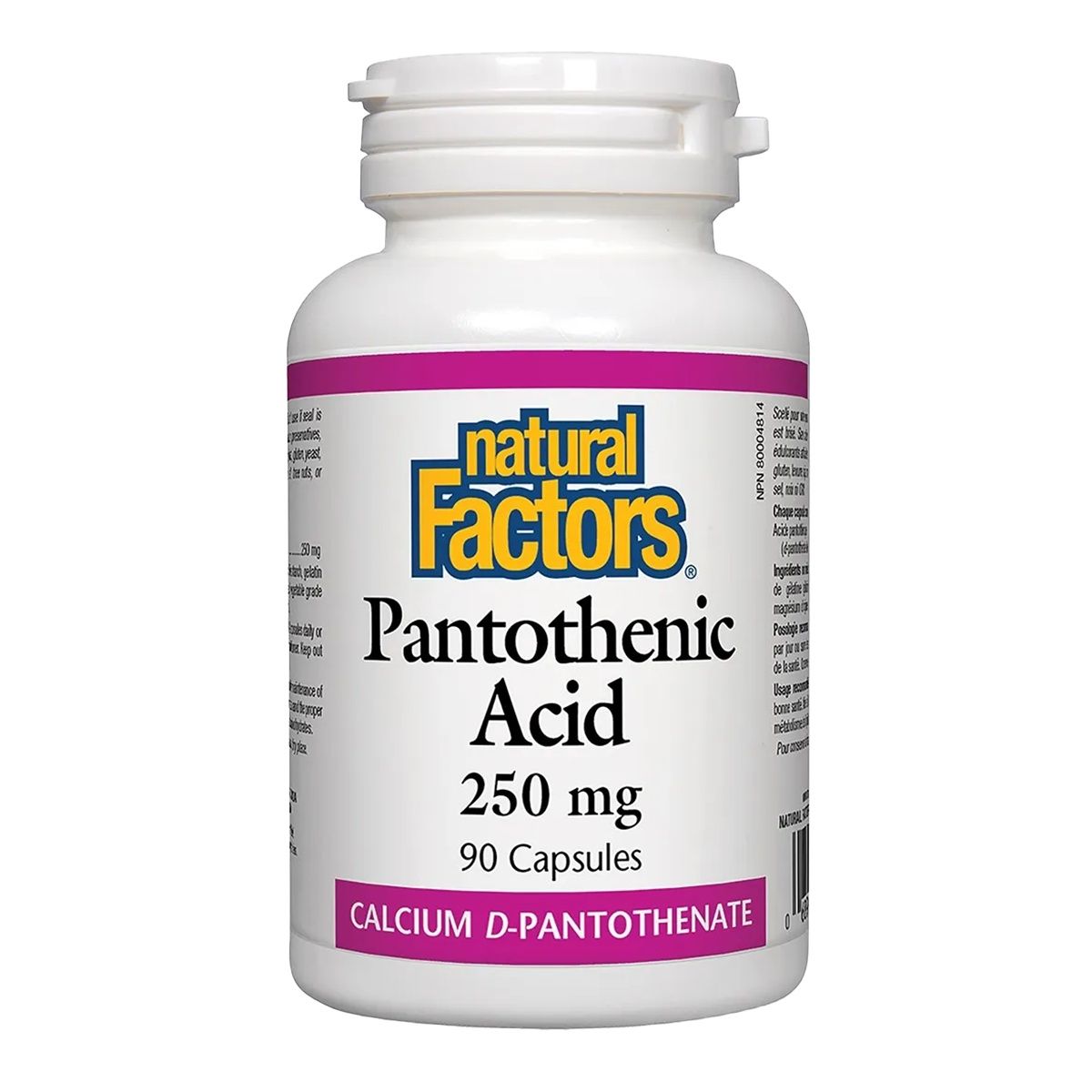 Natural Factors Pantothenic Acid 250mg 90 Capsules
