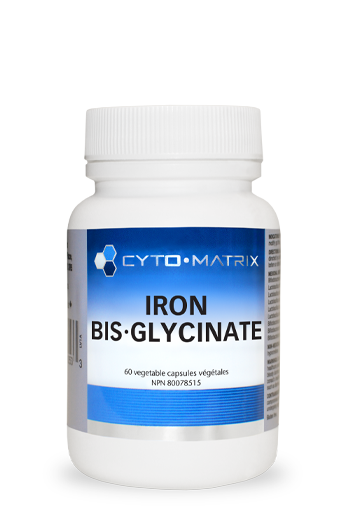 Cyto Matrix Iron Bis-Glycinate – 25mg Full Chelate 60 Vegetarian Capsules