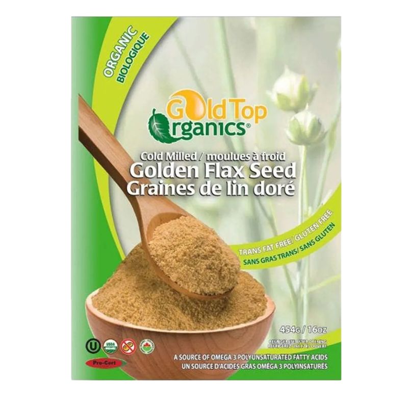 Gold Top Organics Milled Golden Flax Seed 454g