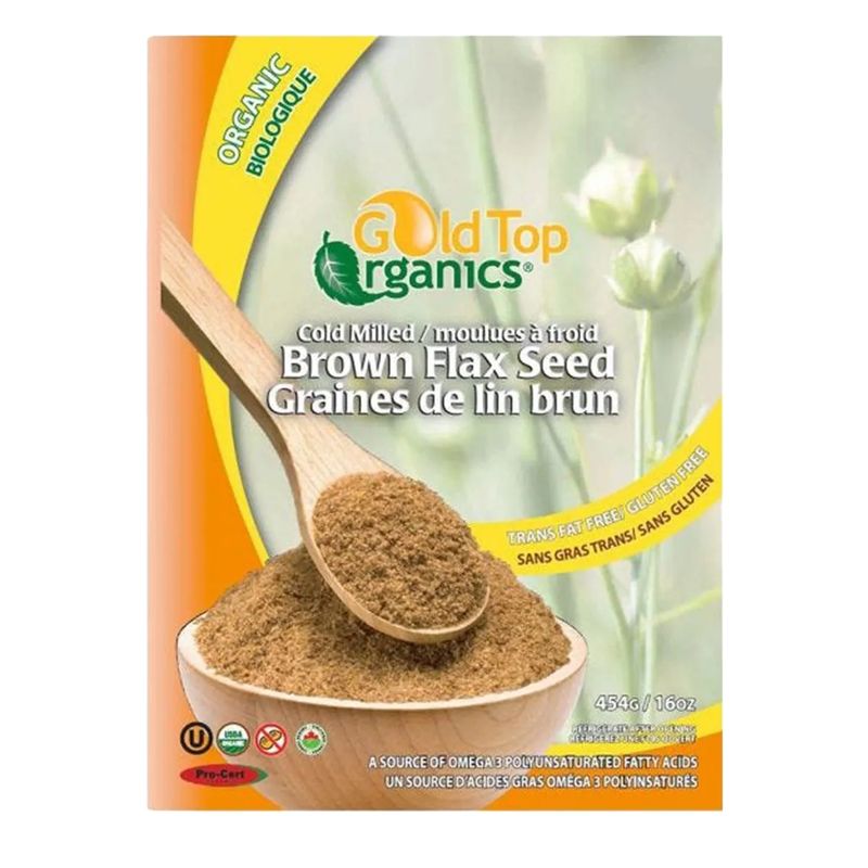 Gold Top Organics Milled Brown Flax Seed 454g