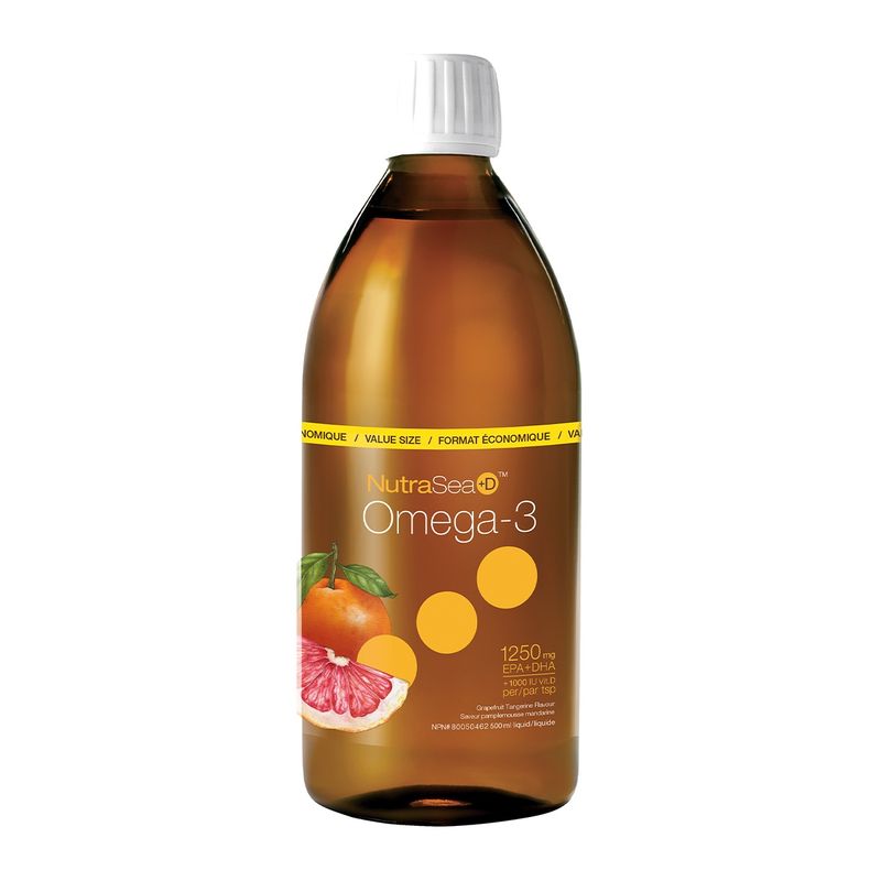 NutraSea +D Omega-3 Grapefruit Tangerine 500mL