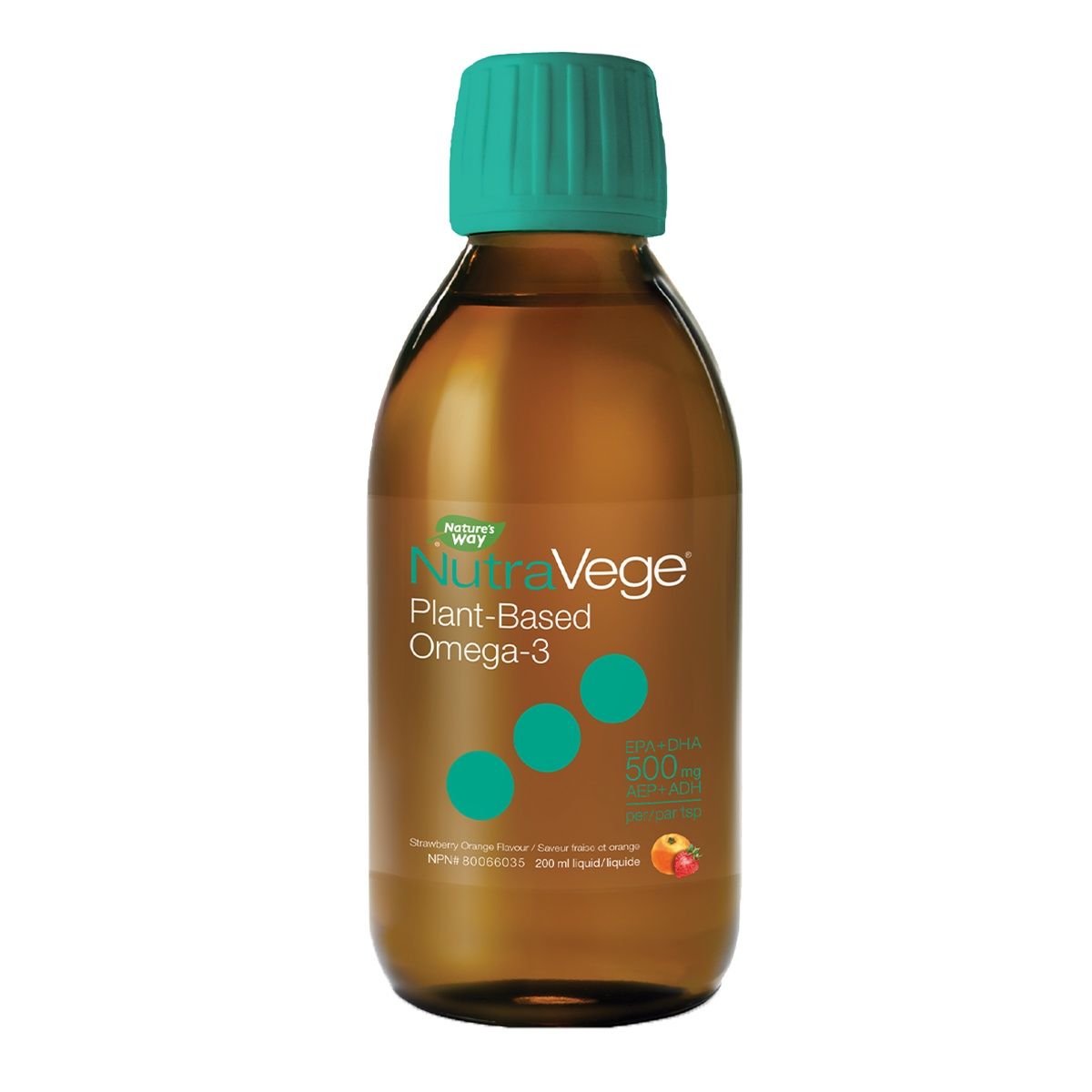 NutraVege Omega-3 Plant Based Strawberry Orange 200mL