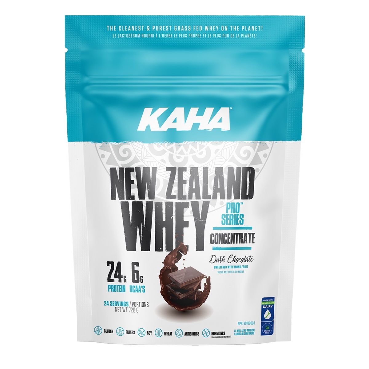 Kaha Nutrition New Zealand Whey Protein Dark Chocolate 720g