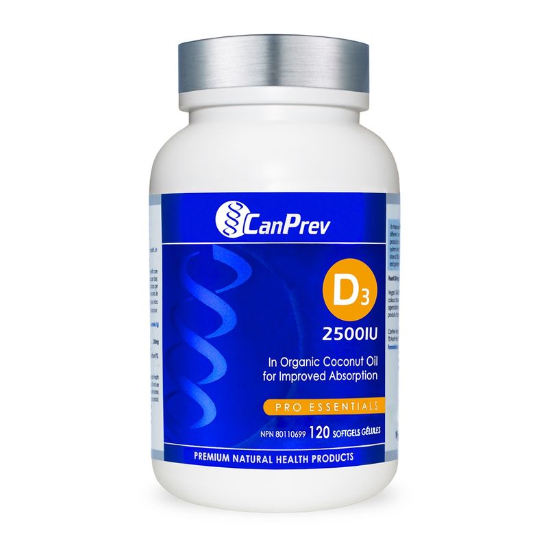 CanPrev Vitamin D3 2500 IU 120 Softgels