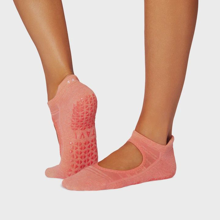 Tavi Emma Breeze Grip Socks - Hot Coral - Small