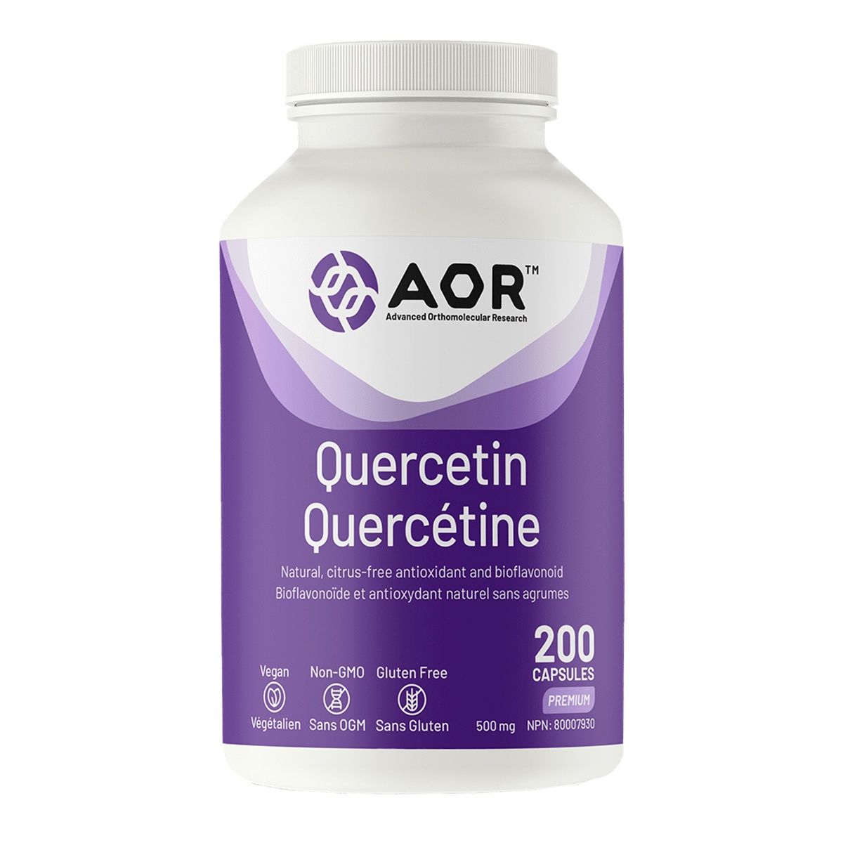 AOR Quercetin 500mg 200 Capsules