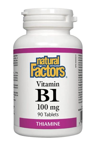 Natural Factors Vitamin B1 100 mg 90 Tablets