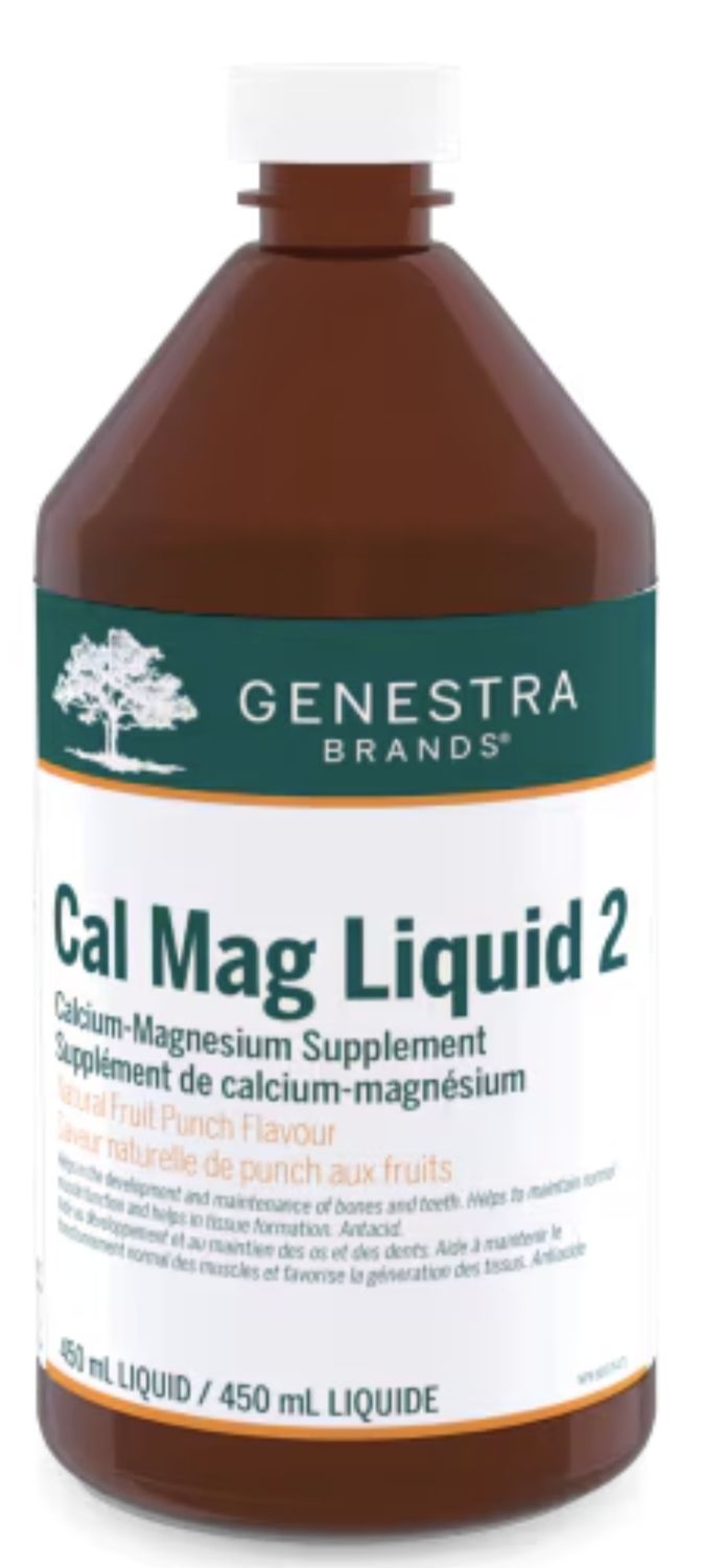 Genestra Cal Mag Liquid 2 - Fruit Punch, 450 mL