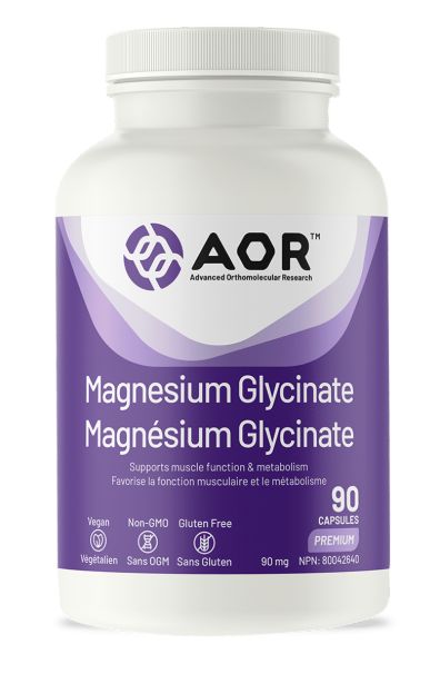 AOR Magnesium Glycinate 90mg 90 Capsules