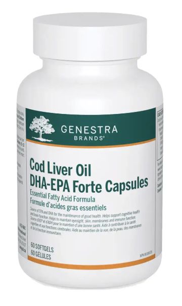 Genestra Cod Liver Oil DHA-EPA Forte Capsules 60 Softgels