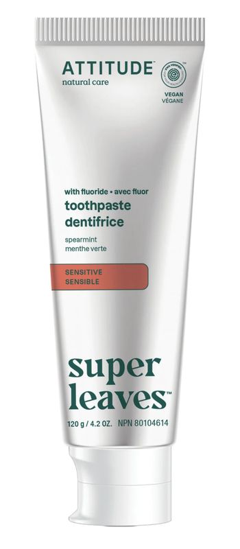 Attitude Adult Toothpaste with Fluoride Spearmint (Sensitive) | 120g