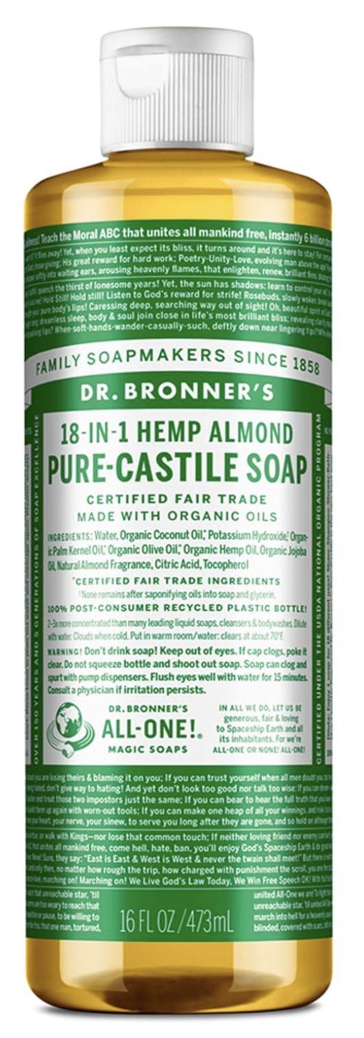 Dr. Bronner&#39;s 18-In-1 Pure-Castile Soap Almond 473mL