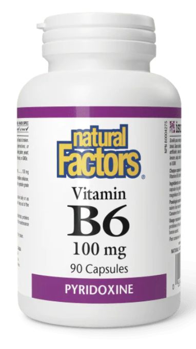 Natural Factors Vitamin B6 100 mg 90 Capsules