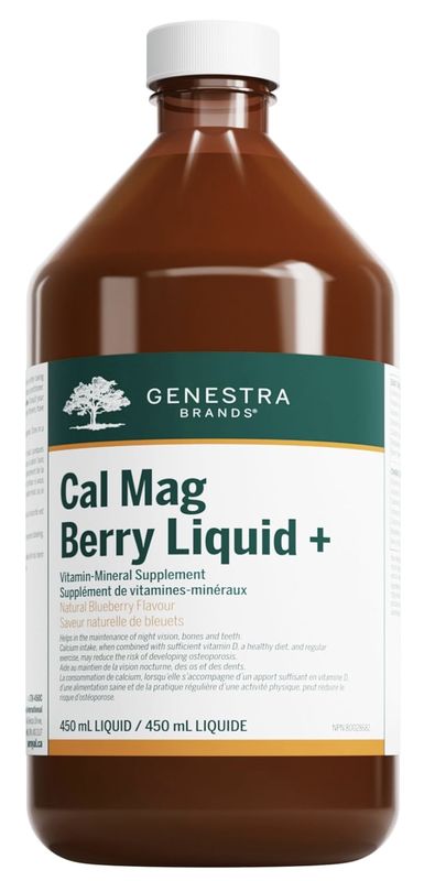 Genestra Cal Mag Berry Liquid +, 450 mL
