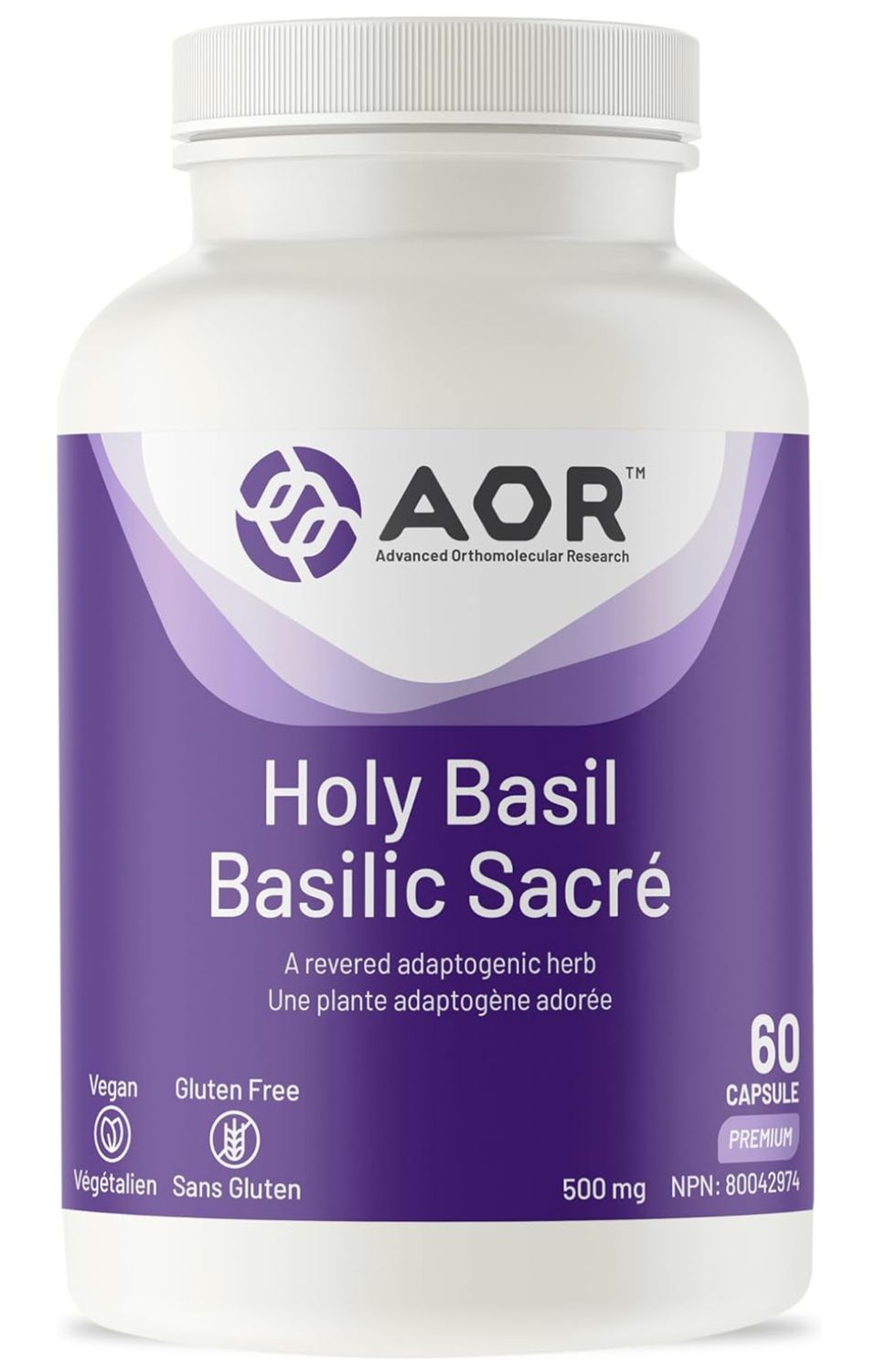 AOR Holy Basil 500mg 60 Capsules