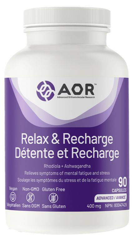 AOR Relax &amp; Recharge 400mg 90 Vegetarian Capsules