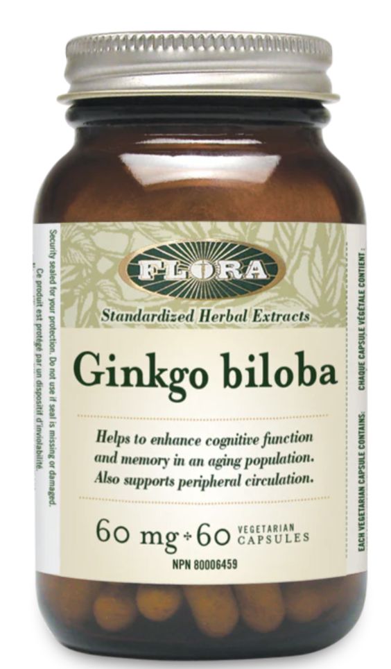 Flora Ginkgo Biloba 60mg 60 Capsules
