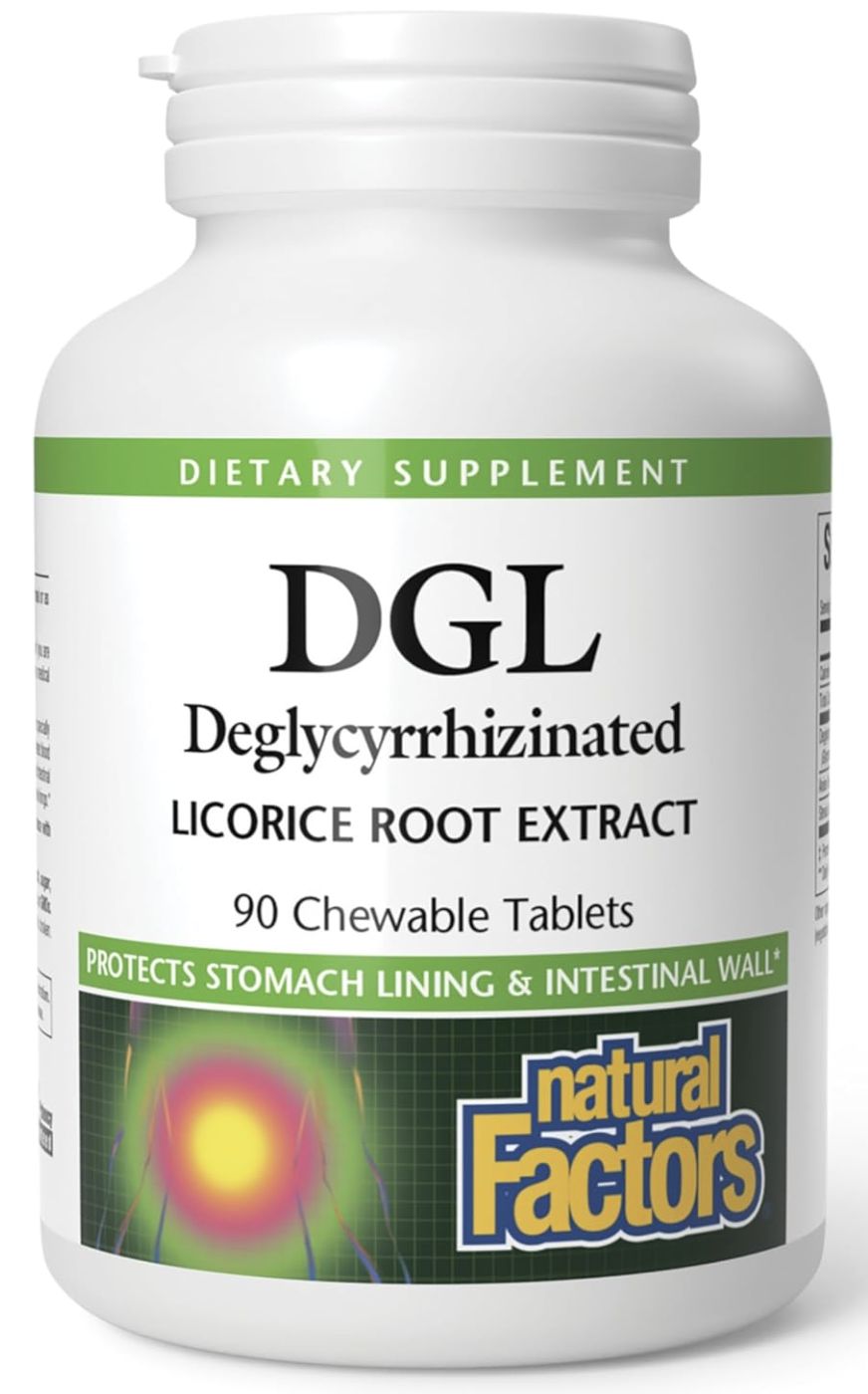 Natural Factors DGL Chewable 400 mg 90 Tablets