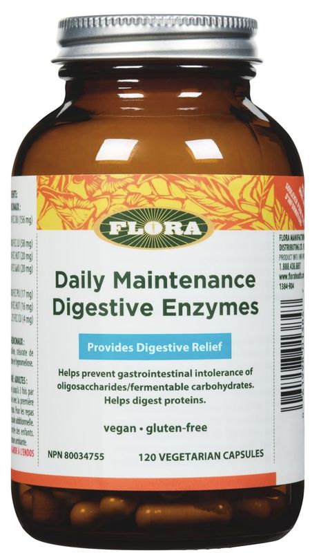 Flora Daily Maintenance Enzyme 120 Vegetarian Capsules