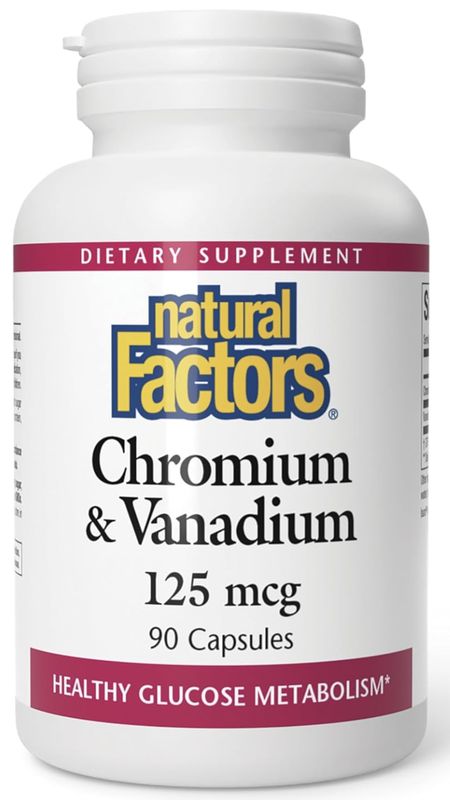 Natural Factors Chromium &amp; Vanadium 125mcg 90 capsules