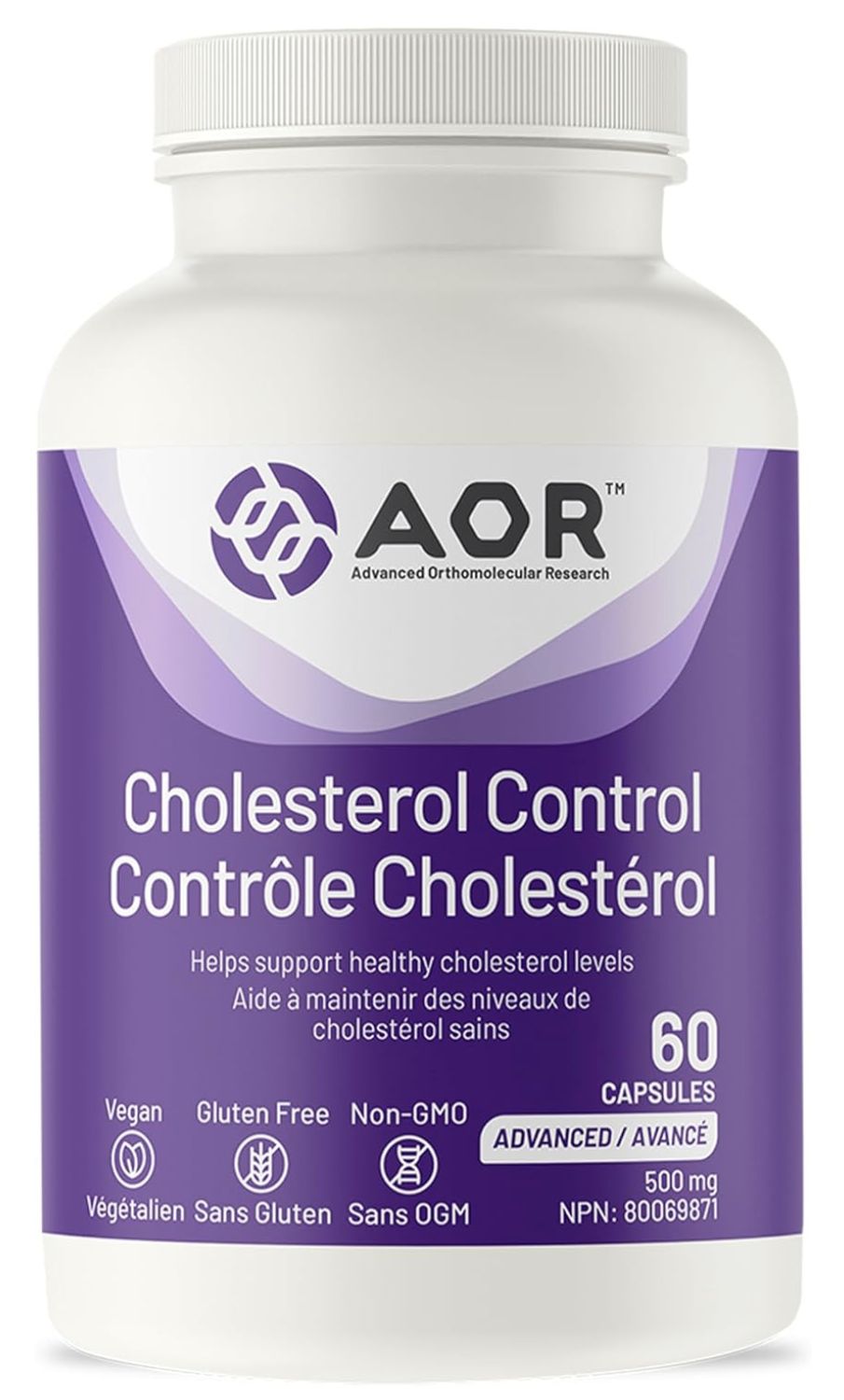 AOR Cholesterol Control 500mg 60 Capsules