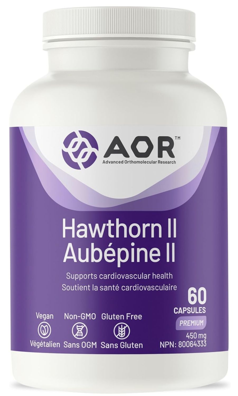 AOR Hawthorn II 450mg 60 Capsules