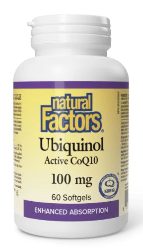 Natural Factors Ubiquinol Active CoQ10 100 mg 60 Softgels