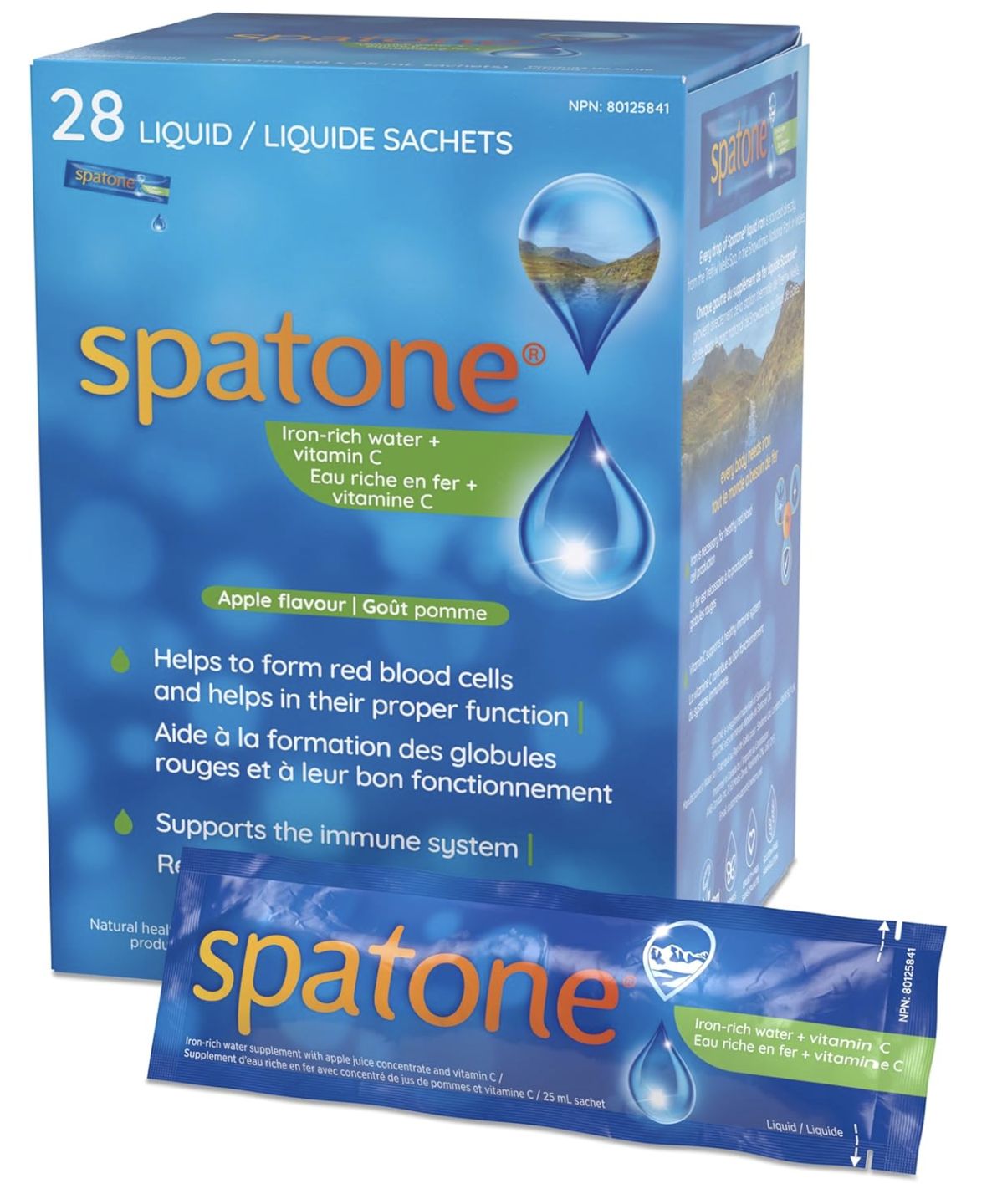 Spa Tone 100% Natural Liquid Iron 28 Servings - Apple Flavour