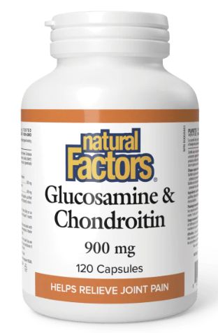 Natural Factors Glucosamine &amp; Chondroitin 900mg 120 Capsules