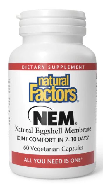 Natural Factors NEM Natural Eggshell Membrane 500 mg 60 Vegetarian Capsules
