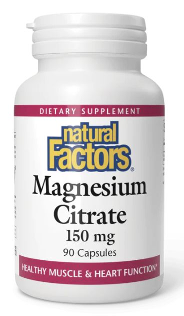 Natural Factors  Magnesium Citrate 150 mg 90 Capsules