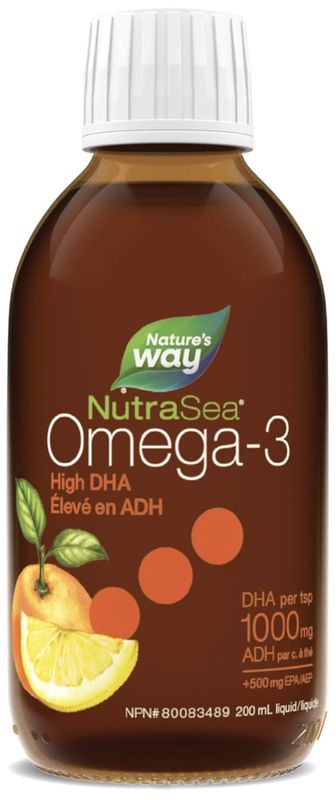 NutraSea Omega-3 DHA, Juicy Citrus 200 ml