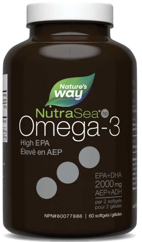 NutraSea HP Omega-3 Extra Strength EPA Fresh Mint 60 Softgels
