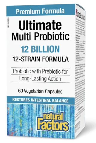 Natural Factors Ultimate Multi Probiotic 12 billion 60 Vegetarian Capsules