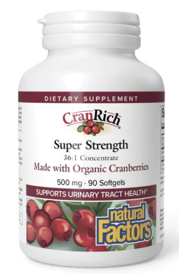 Natural Factors CranRich® Super Strength Cranberry Concentrate 500 mg 90 Softgels