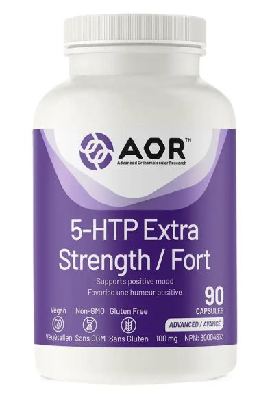 AOR 5-HTP Extra Strength 100mg, 60 Vegetarian Capsules
