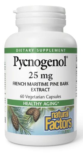 Natural Factors Pycnogenol® 25 mg Pine Bark Extract 60 Vegetarian Capsules