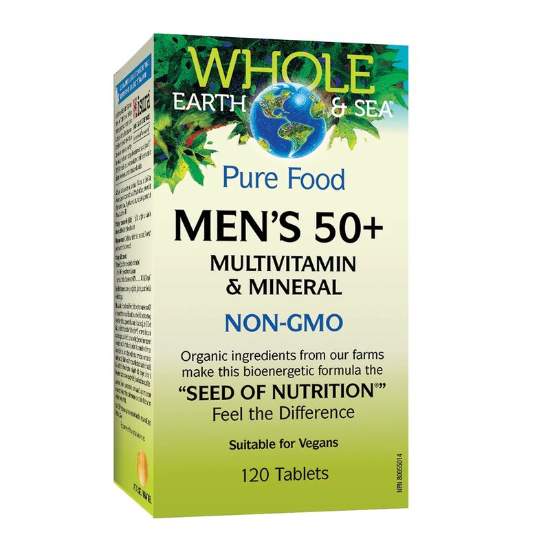 Pure Food Men&#39;s 50+ Multi and Mineral 60 tabs