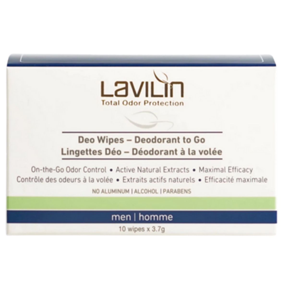 Lavilin Deoderant wipes for men 10 wipes