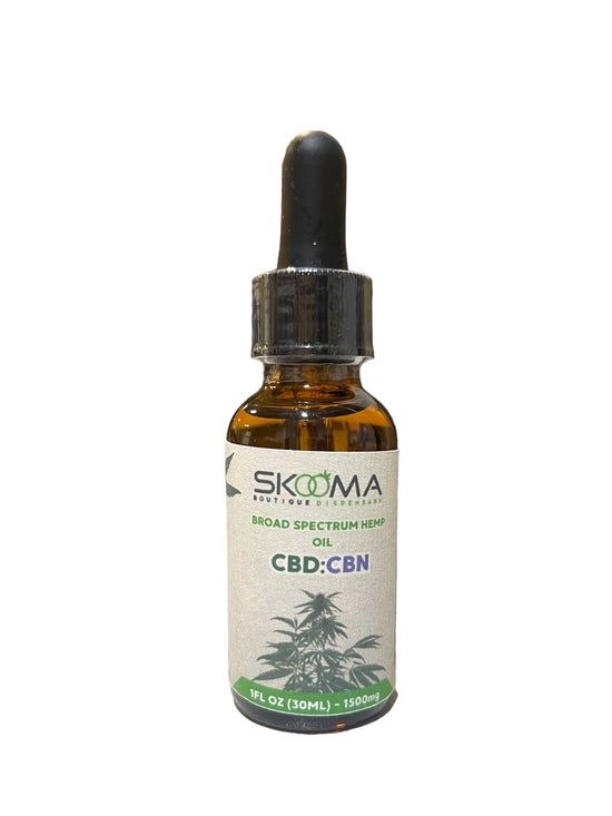 Broad Spectrum Hemp Oil Tinctures, Cannabinoid: CBD:CBN