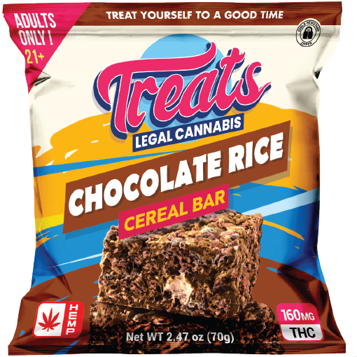 Treats Legal Cannabis Cereal Bar, Flavor: Chocolate Rice