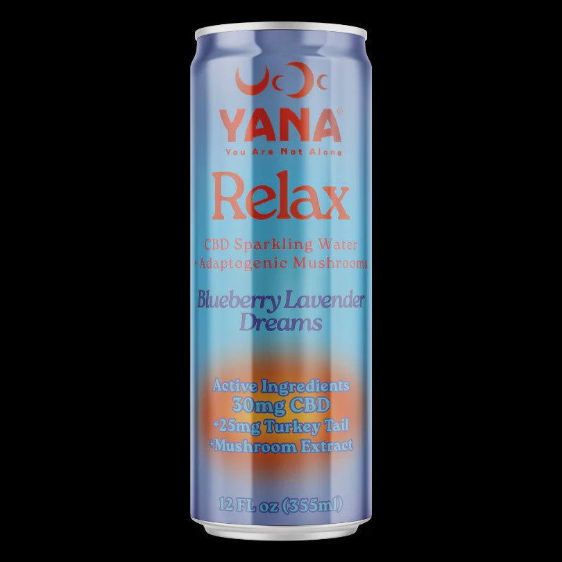 Yana Wellness Relax CBD + Mushrooms Sparkling Water